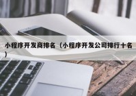 小程序开发商排名（小程序开发公司排行十名）