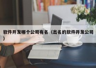 软件开发哪个公司有名（出名的软件开发公司）