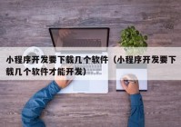 小程序开发要下载几个软件（小程序开发要下载几个软件才能开发）