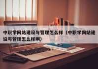 中职学网站建设与管理怎么样（中职学网站建设与管理怎么样啊）